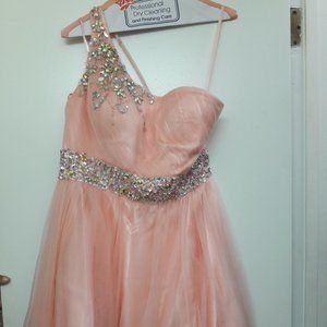 One shoulder cocktail